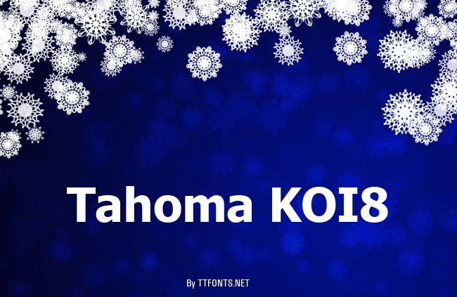Tahoma KOI8 example